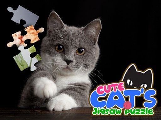 CUTE CATS JIGSAW PUZZLE CUTE CATS JIGSAW PUZZLE - browser game screenshot