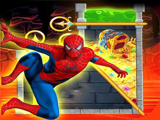 Spiderman Rescue - Pin Pull Challange - browser game screenshot