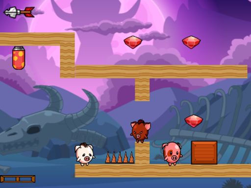 Pig Bros Adventure - browser game screenshot