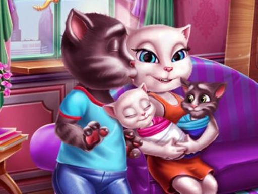 Angela Twins Family Day - browser game screenshot