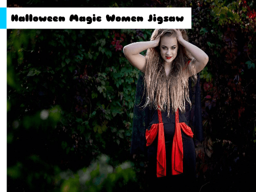 Halloween Magic Women Jigsaw - browser game screenshot