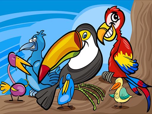 Exotic Birds Coloring - browser game screenshot