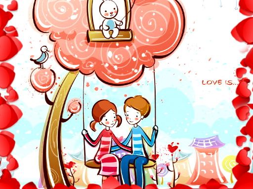 Loving Couple Jigsaw - browser game screenshot