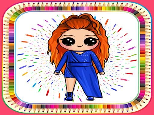 Coloring Book Game To Draw a Cute Creative Dolls - browser game screenshot
