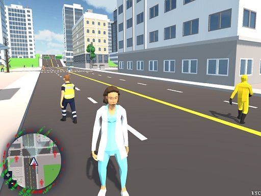 Corona-Virus Crazy Doctor Simulator - browser game screenshot