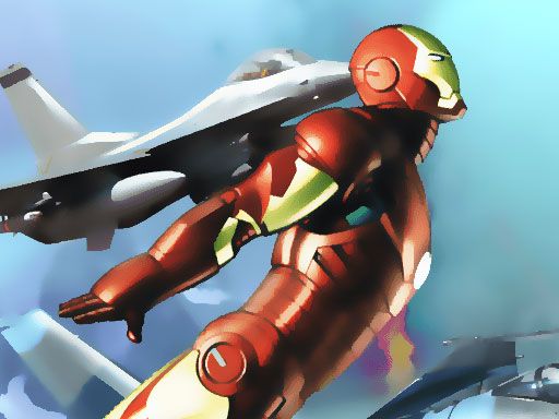 Iron Man Plane War - browser game screenshot