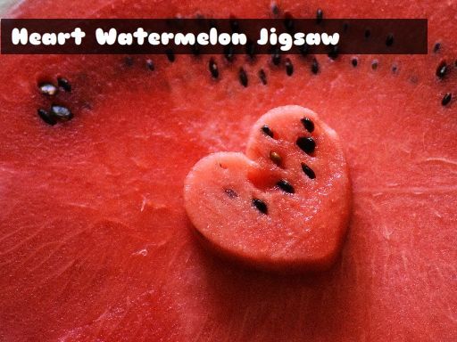 Heart Watermelon Jigsaw Heart Watermelon Jigsaw - browser game screenshot