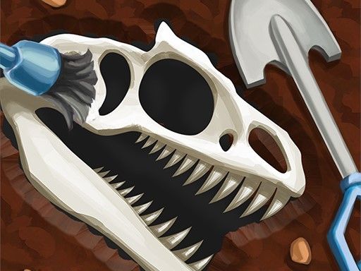 Dinosaur bone digging Game - browser game screenshot