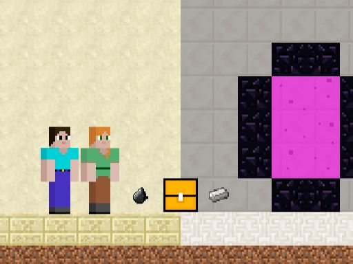 Steve and Alex House Escape - browser game screenshot