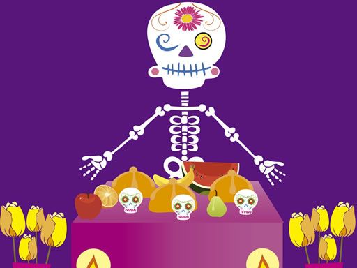 Skeleton Party Hidden - browser game screenshot