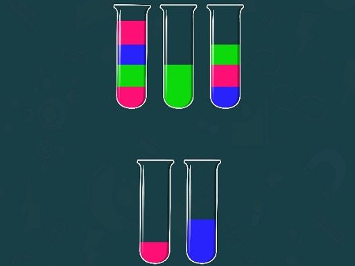 Water Sorting Color in the bottle - browser game screenshot
