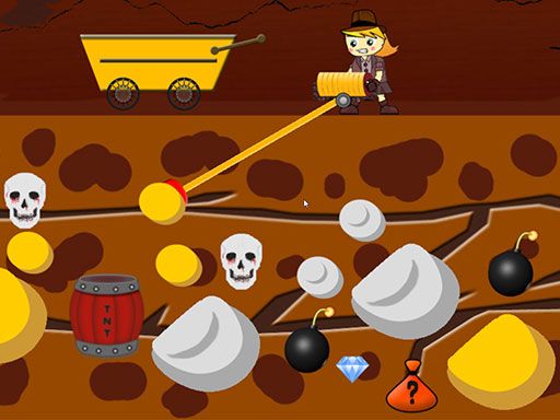 Lady Gold Miner - browser game screenshot