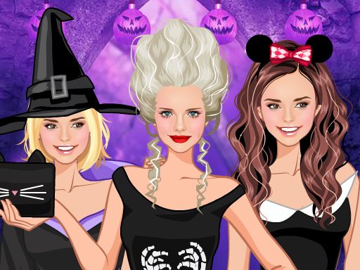 Halloween dress up game Halloween dress up game - browser game screenshot