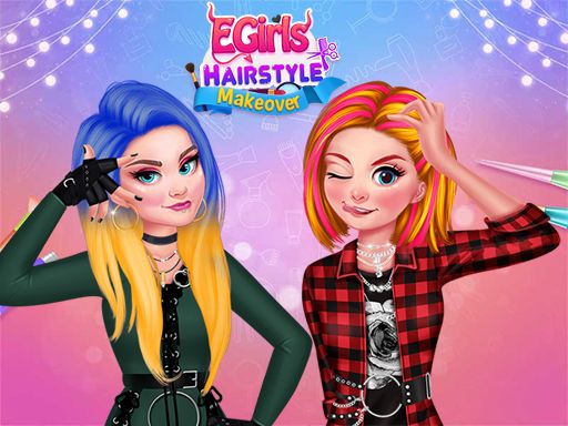 Egirls Hairstyle Makeover - browser game screenshot