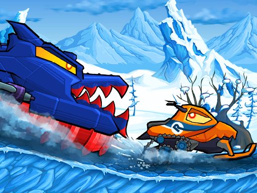 Car Eats Car: Winter Adventure - browser game screenshot