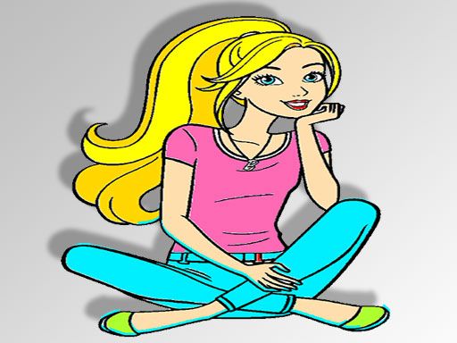 Barbie Coloring Game - browser game screenshot