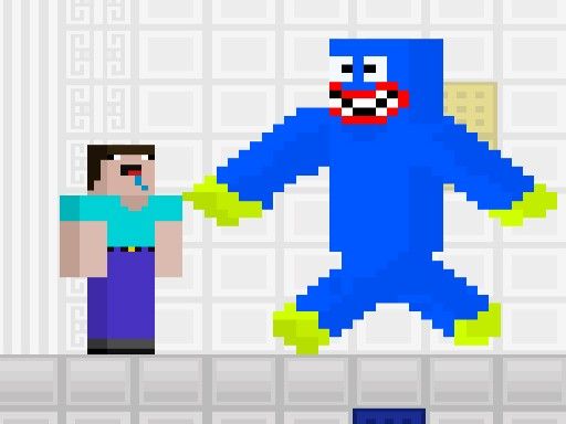 NOOB VS BLUE MONSTER GAME - browser game screenshot