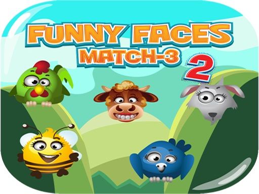 Funny Faces Match3 - browser game screenshot