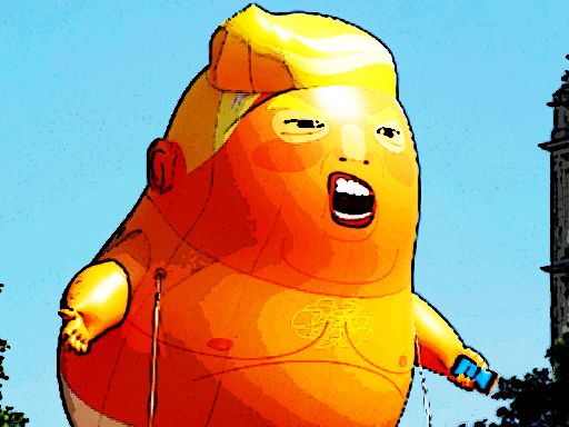 Trump Flying Adventure - browser game screenshot