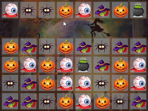 Halloween Match 3 Deluxe - browser game screenshot