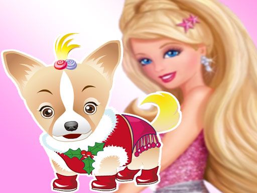 Barbie s Dog Dressup - browser game screenshot