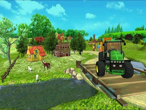 Cargo Tractor Farming Simulation Game - browser game screenshot