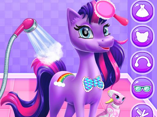 Magical Unicorn Grooming World - browser game screenshot
