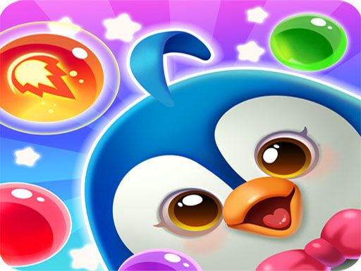 Penguin Bubble Shoot Winter - browser game screenshot