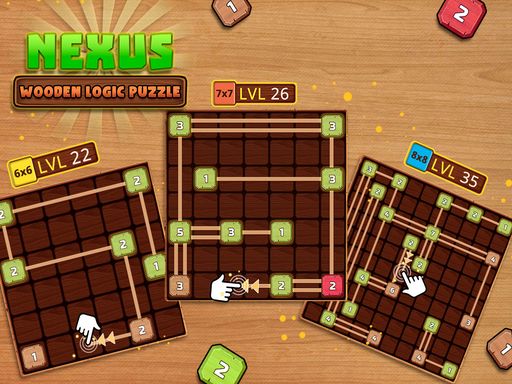 NEXUS : wooden logic puzzle - browser game screenshot