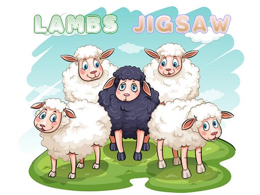 Lambs Jigsaw - browser game screenshot