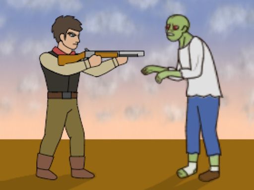 Cowboy Survival Zombie - browser game screenshot