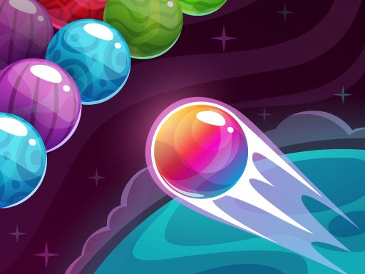 Bubble Shooter Colored Planets - browser game screenshot