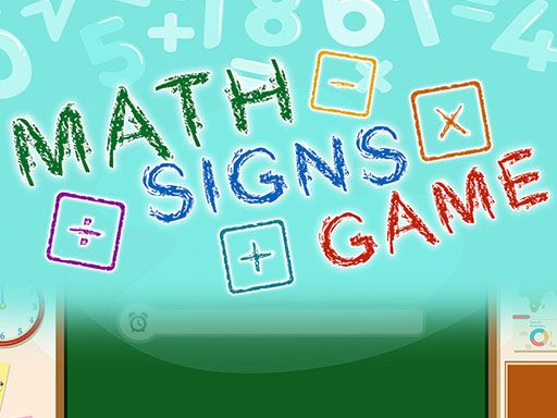 Math Signs Game - browser game screenshot