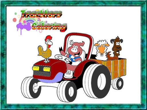 Tractor Coloring Pages - browser game screenshot
