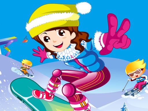 Snowboarder Girl - browser game screenshot