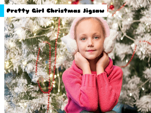 Pretty Girl Christmas Jigsaw Pretty Girl Christmas Jigsaw - browser game screenshot