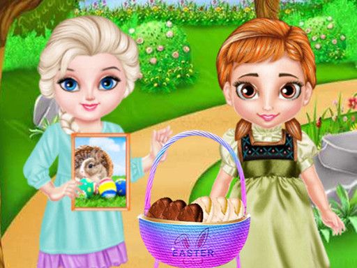 Frozen Baby Happy Easter - browser game screenshot
