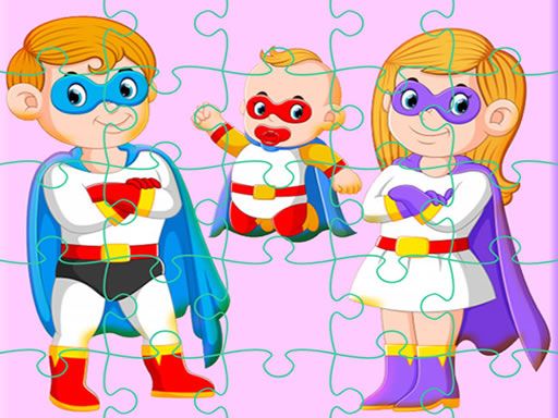 Super Hero Family Jigsaw - browser game screenshot
