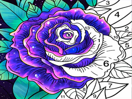 Coloring Book Color by Number - browser game screenshot
