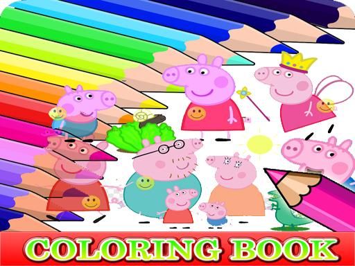 Coloring Book for Peppa Pig - browser game screenshot