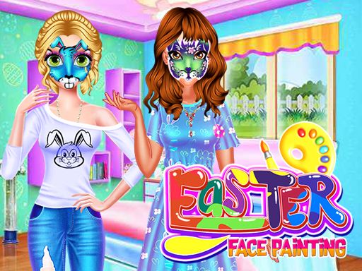 Easter Face Painting - browser game screenshot