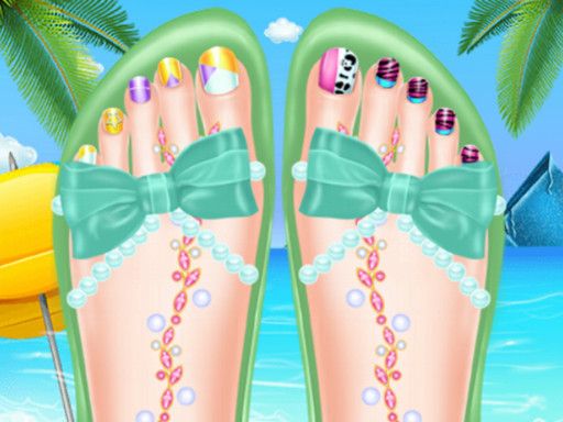Beautiful Toenail Salon - browser game screenshot