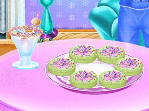 Yummy Rainbow Donuts Cooking - browser game screenshot