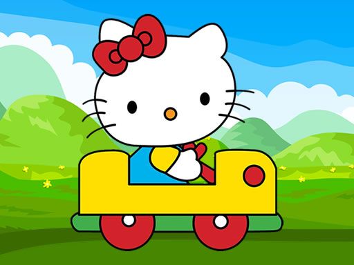 Hello Kitty Car Jigsaw Hello Kitty Car Jigsaw - browser game screenshot