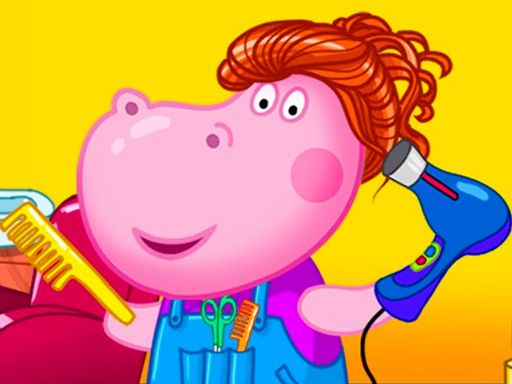 Hippo Hair Salon - browser game screenshot