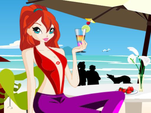 Winx Beach Outfits - browser game screenshot