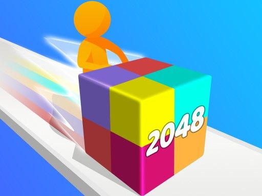 Geometry Stack 2048 Run - browser game screenshot