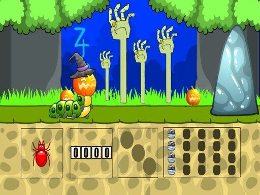 Halloween Caterpillar Escape Halloween Caterpillar Escape - browser game screenshot