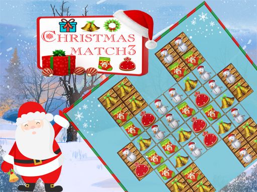 Christmas Match 3 Deluxe - browser game screenshot