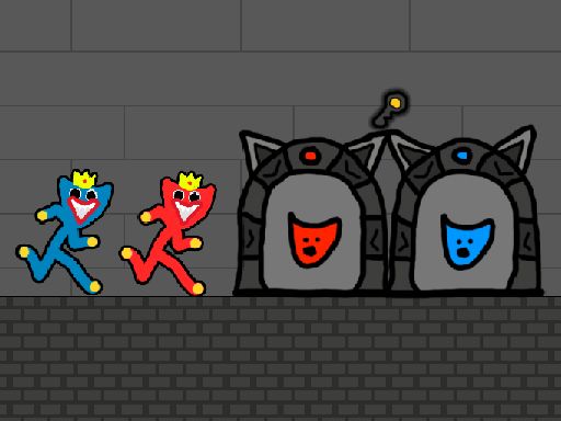Red and Blue Stickman Huggy 2 - browser game screenshot